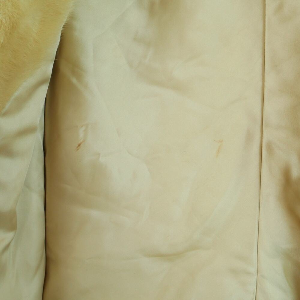 Vintage Blonde Mink Stole‎ Fur Wrap Hollywood Glam Long 28"x28" Evening Shawl - Picture 8 of 11